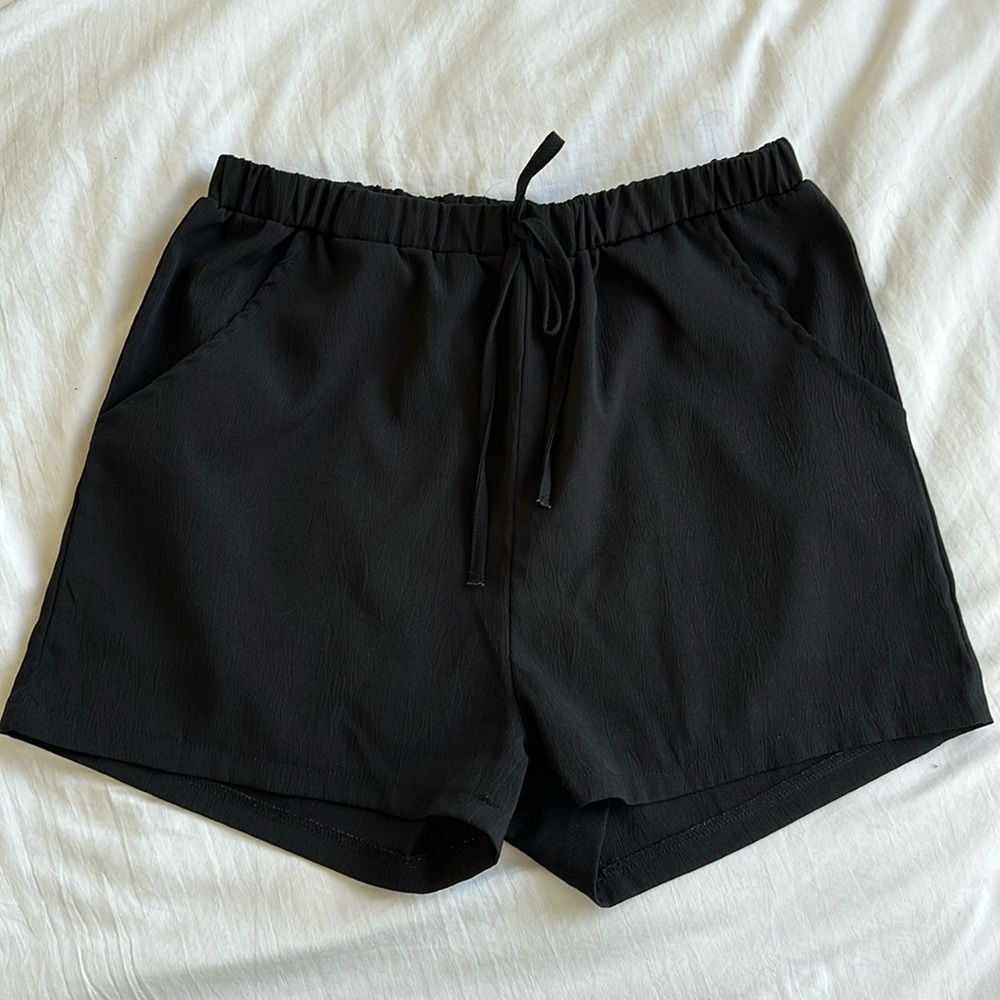 Black high waisted shorts